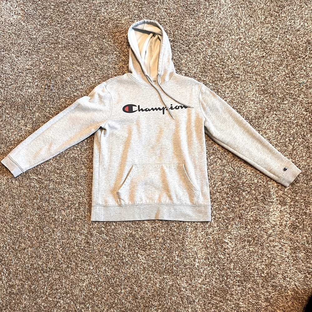 Champion Off White/Gray Pullover Hoodie